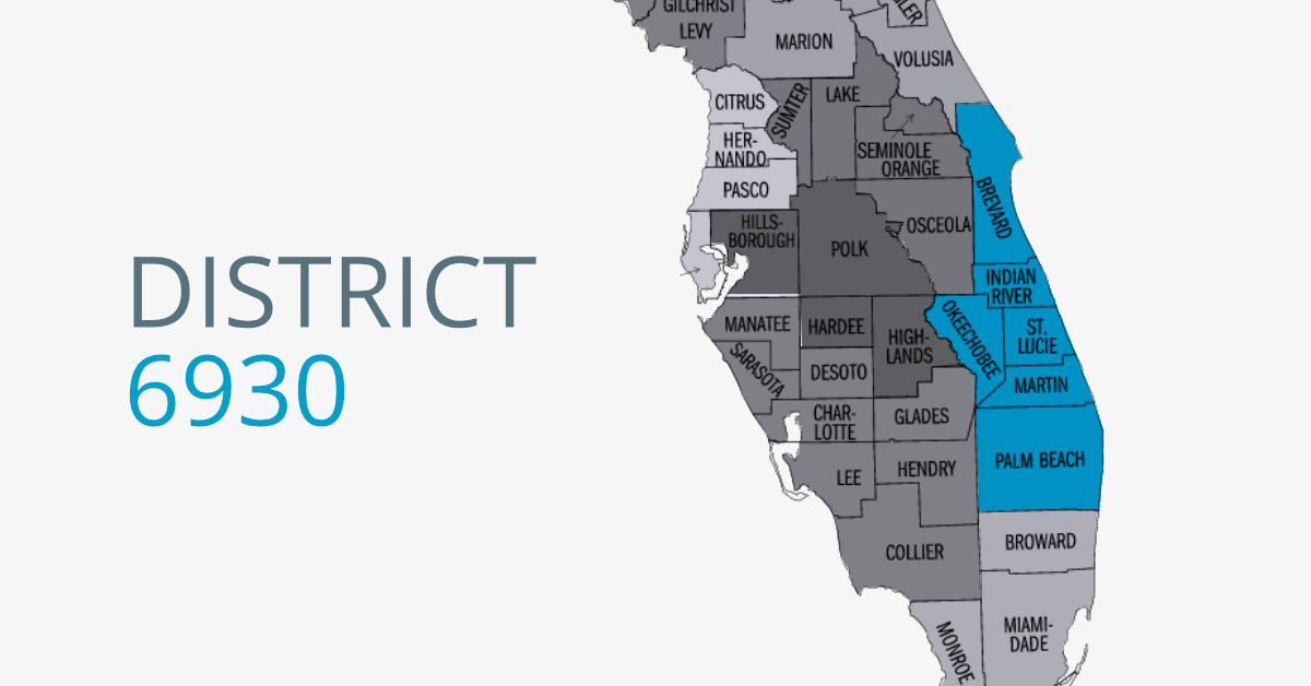 Florida County Map | Rotary District 6930